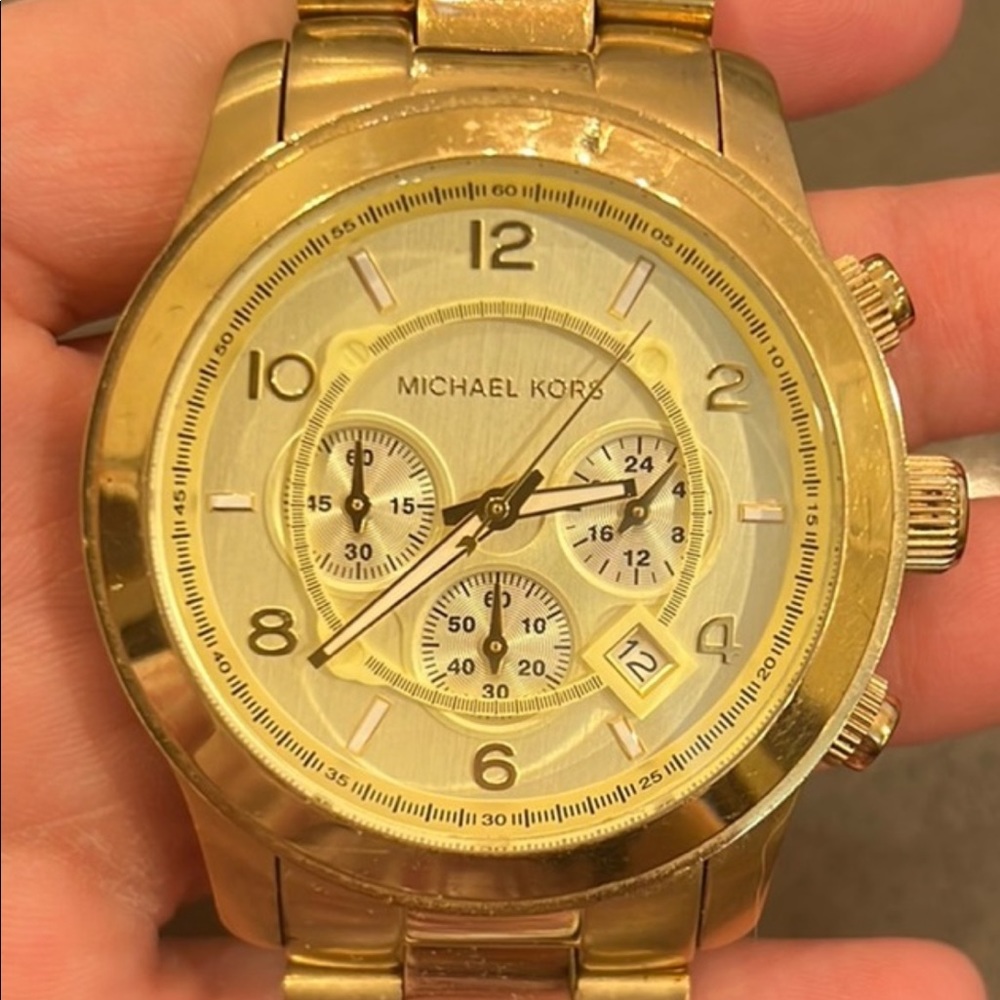 Runway Chronograph Quartz Gold Dial Men's Watch